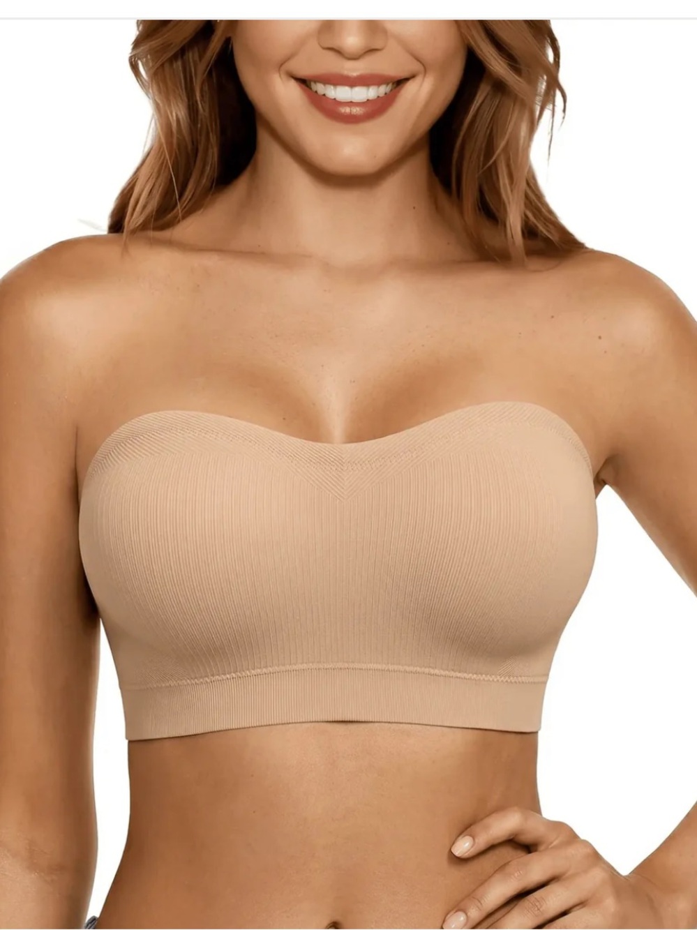 NWT HEXALTY Seamless Strapless Bandeau Bra - 2PACK!